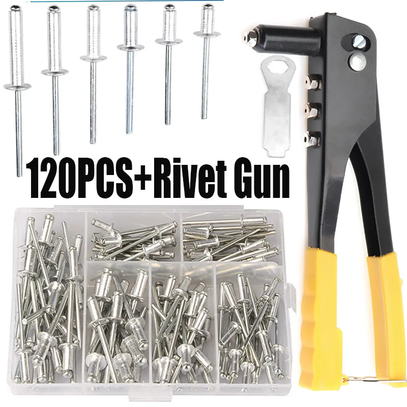 Nuts Mix - 120 Stuks Klinknagels/Zware Klinkhamer Set Pop