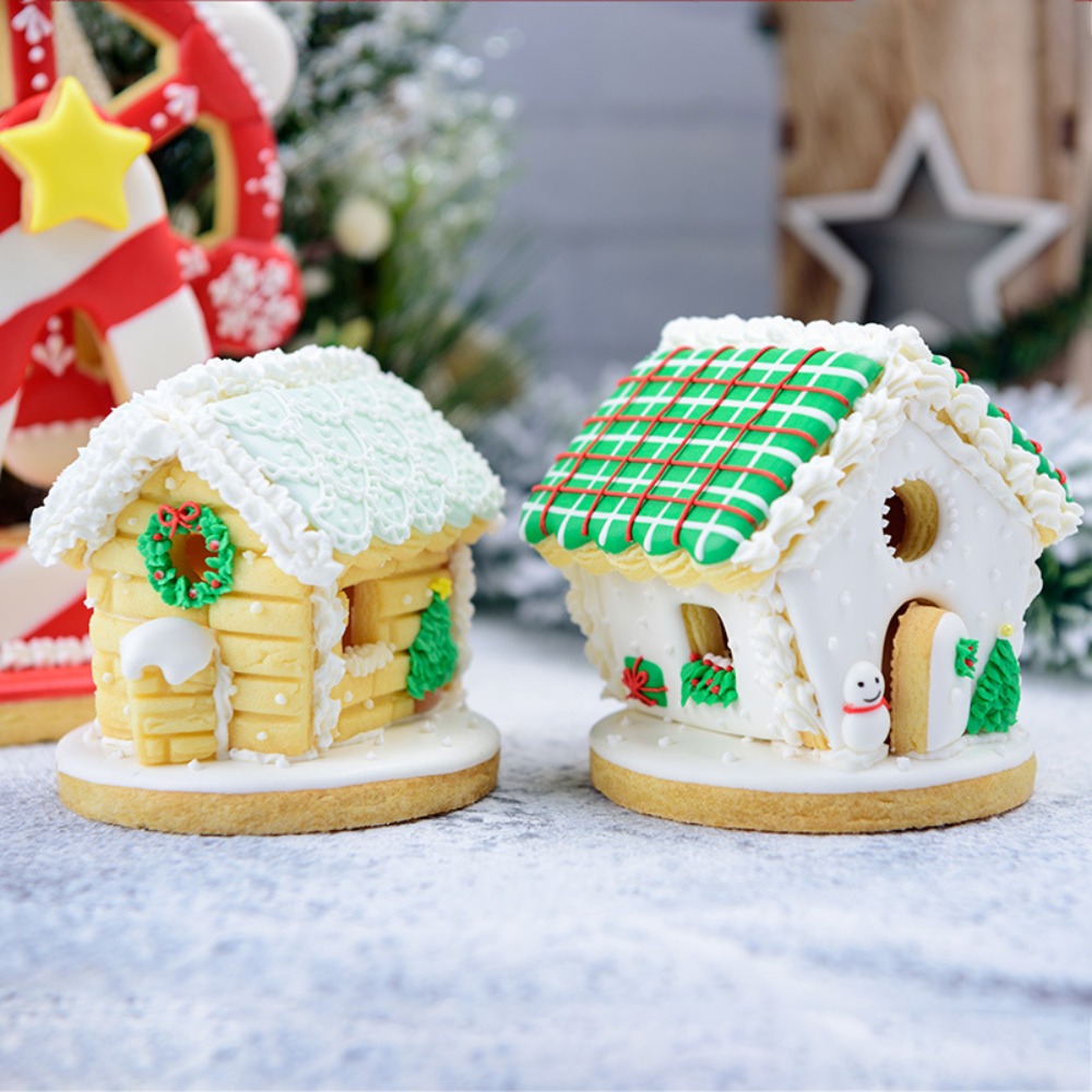 Cookies Pack - 6-delige mini kerst gingerbread huisjes koekjesvormpjes