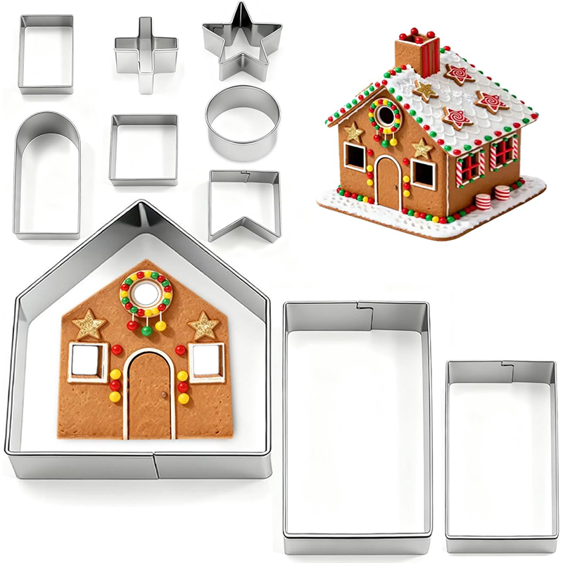 Cookies Pack - 10 Stuks Gingerbread House Cookie Cutters