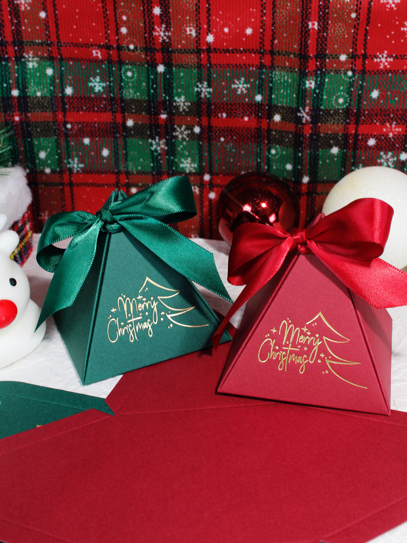 Chocolate Snack - Kerst Driehoek Doos Snoep Geschenkdoos Met