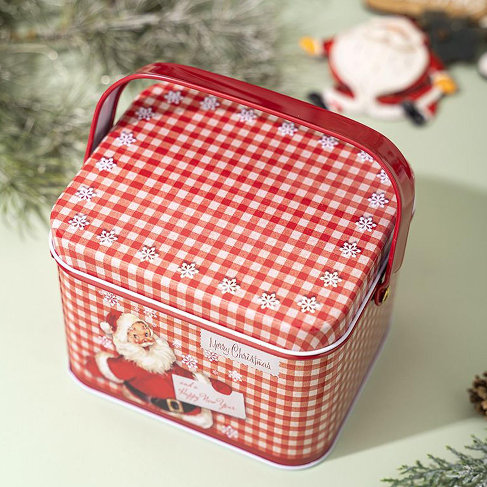Chocolate Snack - Kerstblikken 6-delig Metaal Met Handvat Lege