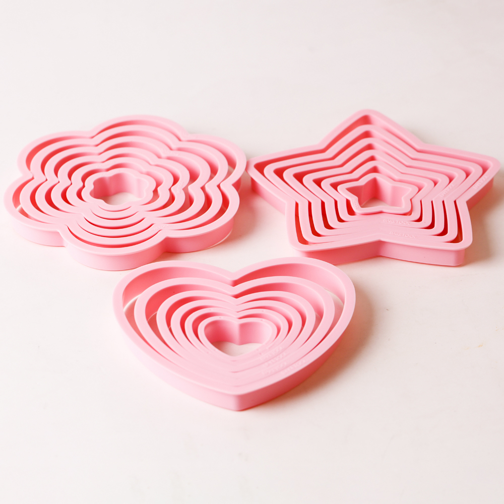 1 set/3 sets roze hart ster bl - Cookies Pack recensie en prijs