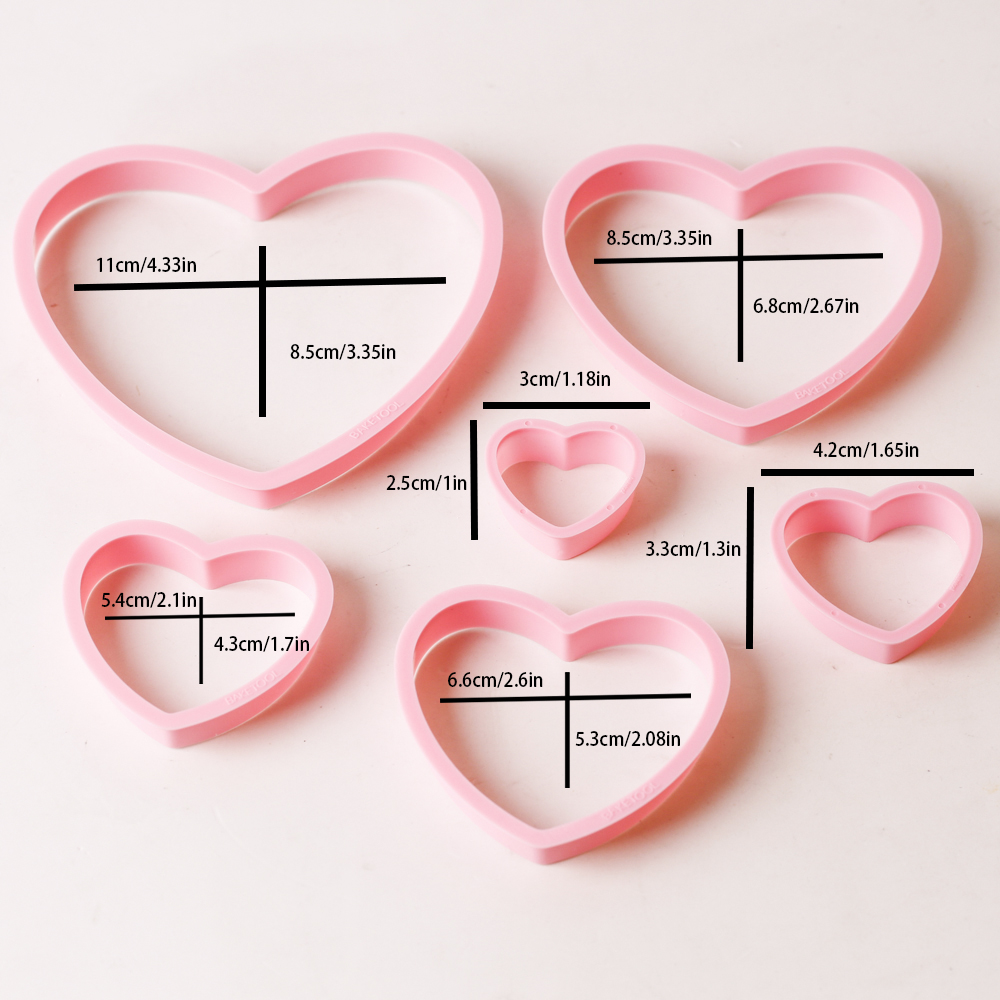 1 set/3 sets roze hart ster bl - Cookies Pack recensie en prijs