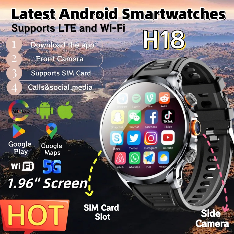 NIEUWE 4G Android H18 Smartwat - Seaweed Snack recensie en prijs