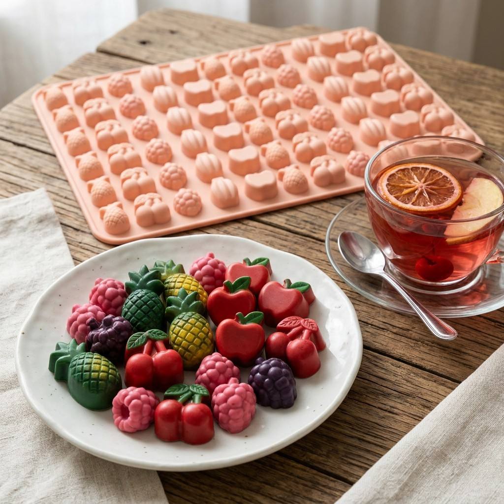 Gummy fruitvormpjes, BPA-vrije - Gummy Candy recensie en prijs